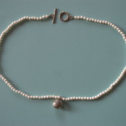 Kids white coral necklace