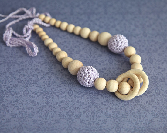Lavender teething necklace